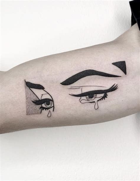Crying Eyes Tattoo Eye Tattoo Geometric Eye Tattoo Pop Art Tattoos