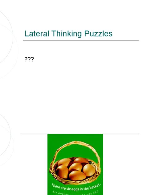 Lateral Thinking Puzzles Pdf