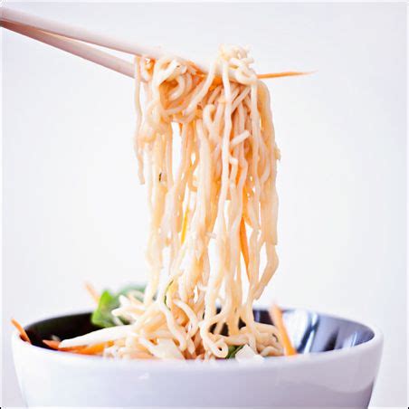 These noodles contain only 20 calories and 3g of carbs per 4 oz serving (tofu shirataki is 1/10th of the calories in 4 oz of regular pasta!). Shirataki Noodles - Vegan Sesame Ginger Salad - House ...