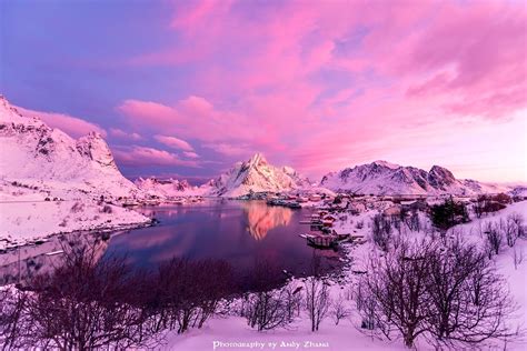 Winter Sunrise In Reine Norway By Andy Zhang Winter Pictures In