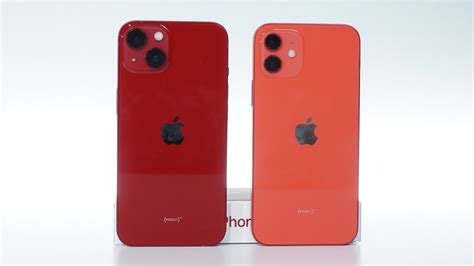 Iphone 13 Product Red Unboxing Compare To Iphone 12 Product Red Youtube