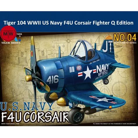 TIGER MODEL 101 WWII US Navy F4U Corsair Fighter Cute Series Assembly