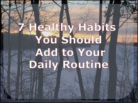 7 healthy habits you should add to your daily routine healthy habits daily routine habits