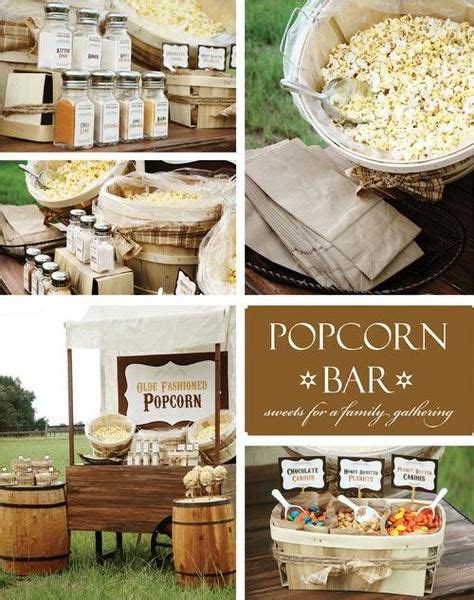 Our Favorite Diy Wedding Popcorn Bars Popcorn Bar Party Buffet Bars