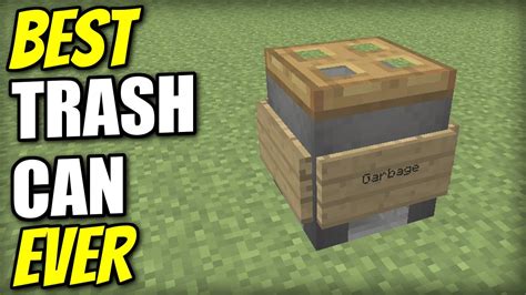 Minecraft Ps4 Best Trash Can Ever Redstone Tutorial Pe Xbox