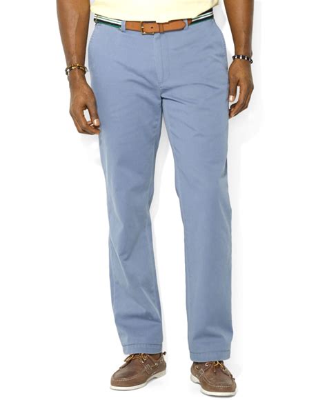 Polo Ralph Lauren Suffield Classic Fit Flat Front Chino Pants In Blue