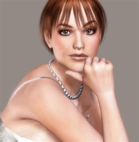 Girl Portrait Stock Illustration Illustration Of Femme 7280662