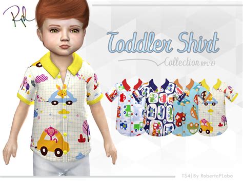 The Sims Resource Toddler Shirt Collection Rpl49