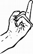 Free Middle Finger Clipart Black And White, Download Free Middle Finger ...