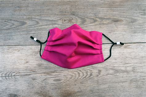 Hot Pink Face Mask 100 Cotton Nose Wire And Filter Pocket
