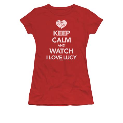 I Love Lucy Shirt Keep Calm And Watch Juniors Red Tee T Shirt I Love
