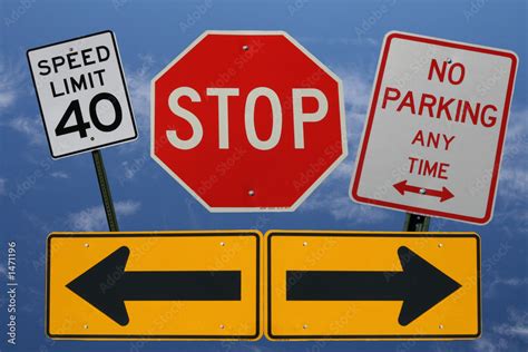 Signs Everywhere Signs Stock Photo Adobe Stock