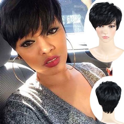 Short Pixie Cut Short Wigs For Black Women Cheap Synthetic Wigs