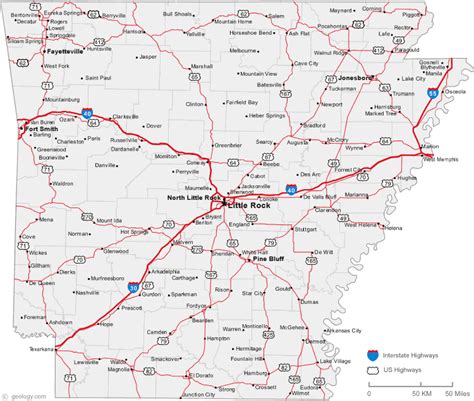 Detailed Map Of Northwest Arkansas