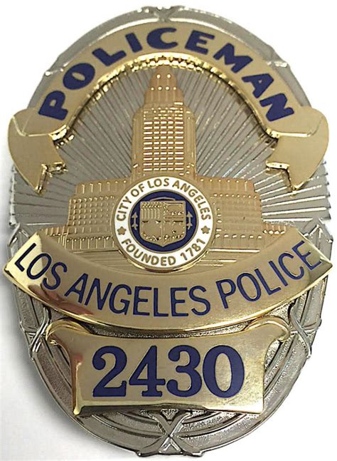 Adam 12 Lapd 4 Piece Badge James Reed 2430 Tv High Quality Replica