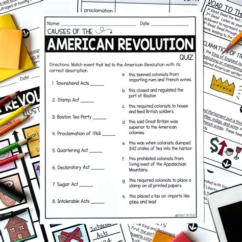Causes Of The American Revolution Lesson Plan For Upper Elementary And Middle School Literacy