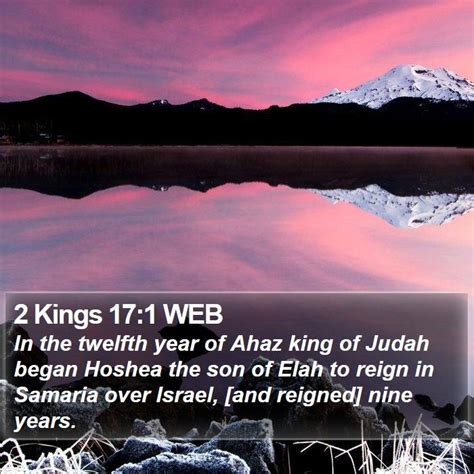 2 Kings 171 Web In The Twelfth Year Of Ahaz King Of Judah Began