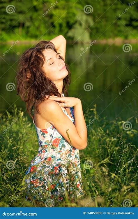 Woman Posing Outdoors Stock Image Image Of Casual Attractive 14853803