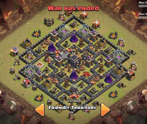 Lots of th10s will be attacking you in war, and you must be able to prevent these big boys from three starring you. th 9 war base anti gowipe - Google Search | Clash of clans ...