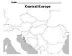 Central Europe Map (Blank) by Northeast Education | TPT