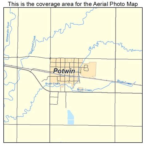 Aerial Photography Map Of Potwin Ks Kansas