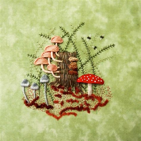 20180919 Autumn Toadstools Stumpwork Embroidery Inspiration