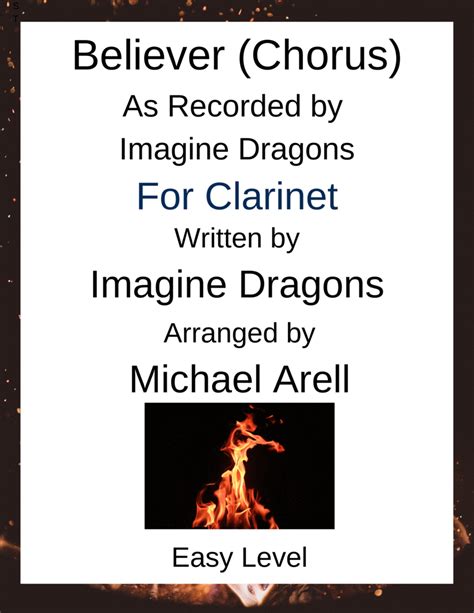 Believer Arr Michael Arell Sheet Music Imagine Dragons Clarinet Solo