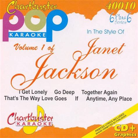 chartbuster karaoke janet jackson vol 1 karaoke cd album muziek