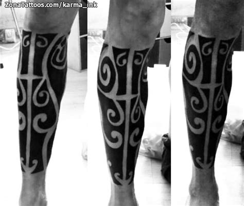 Tattoo Of Maori Leg
