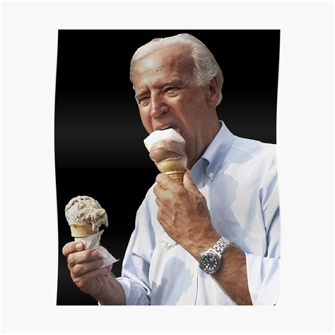 Joe Biden Ice Cream Joe Biden Eating Ice Cream Stickers By