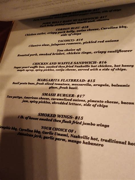 Menu At Notch Eight Craft House Pub And Bar Jim Thorpe