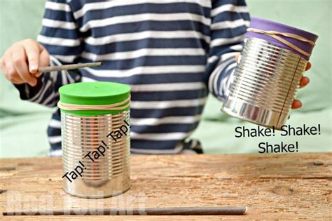 Tin Can Drums For Kids To Make In 5 Minutes Red Ted Art Kids Crafts