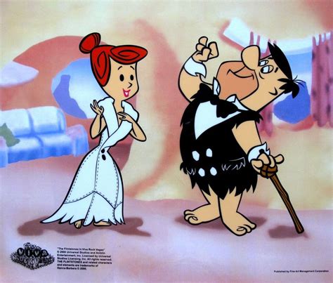 The Flintstones Fred And Wilmas Date Animation Sericel Cel Viva Rock