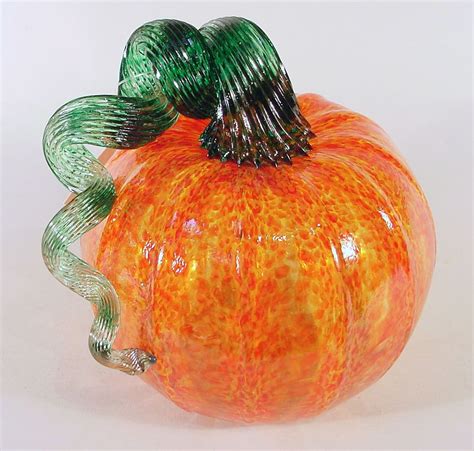 Small Pumpkin Glass Pumpkins Hand Blown Glass Art Blown Glass Art