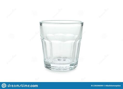 Single Empty Glass Isolated On White Background Stock Photo Image Of