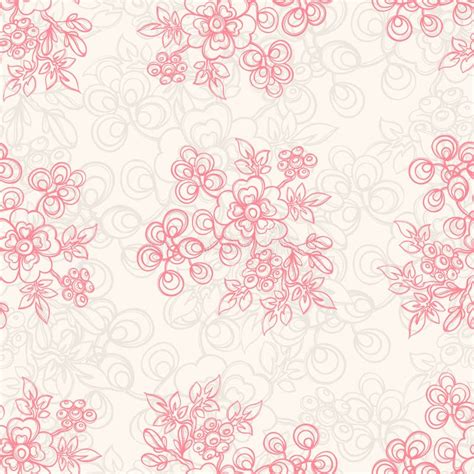 Seamless Beige Floral Background Stock Vector Illustration Of Decor