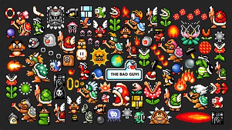 Every Enemy In Smb3 Advance 4 Wallpaper Mario