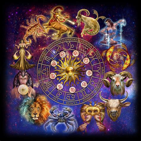 Zodiac Montage Painting By Mgl Meiklejohn Graphics Licensing Fine Art