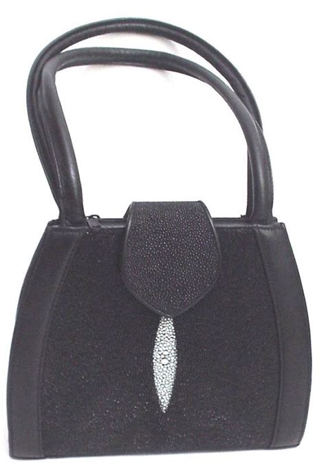 Black Stingray Purse Genuine Stingray Leather Handbag Stingray