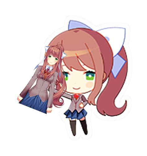 Chibi Monika Presents Regular Monika Ddlc