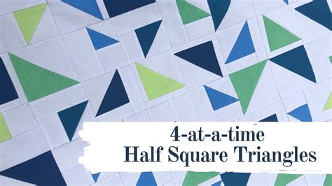 How To Make 4 Half Square Triangles At One Time An Easy Hst Quilt
