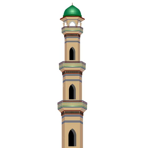 Mosque Minar Colourful Hd White Transparent Design Vector মসজিদ মিনার