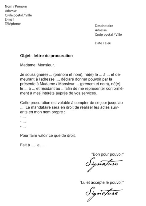 Exemple Lettre Procuration La Poste  dsullana.com