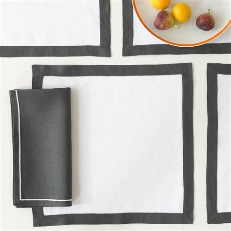 Matouk And Border Square Placemats And Napkins By Matouk And Pioneer Linens