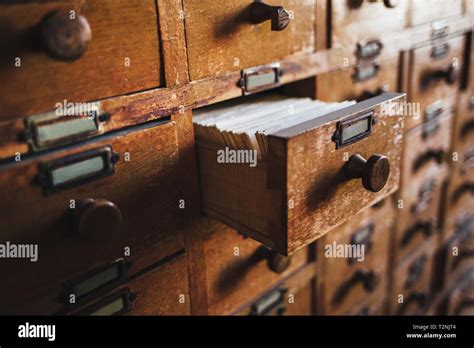 Library Index Card Drawer Hi Res Stock Photography And Images Alamy