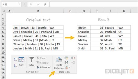 Excel Text To Columns Exceljet