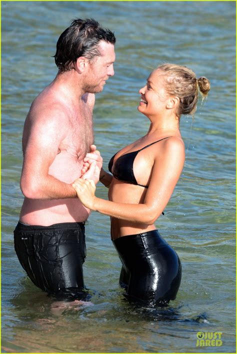 Shirtless Sam Worthington And Lara Bingle Beach Kissing Couple Photo 2969719 Bikini Lara
