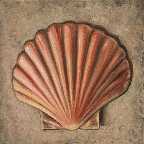 Shell Paintings With Images Seashell Painting Beach Art Painting