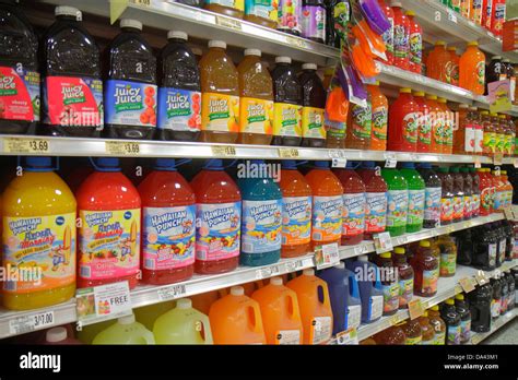 Fruit Juices In A Supermarket Hi Res Stock Photography And Images Alamy