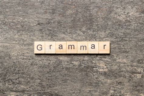 Grammar Word Written On Wood Block Grammar Text On Table Concept